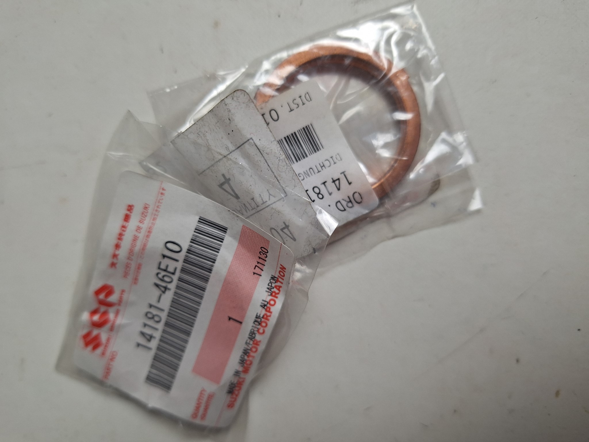 Picture of SUZUKI DICHTUNG 14181-46E10